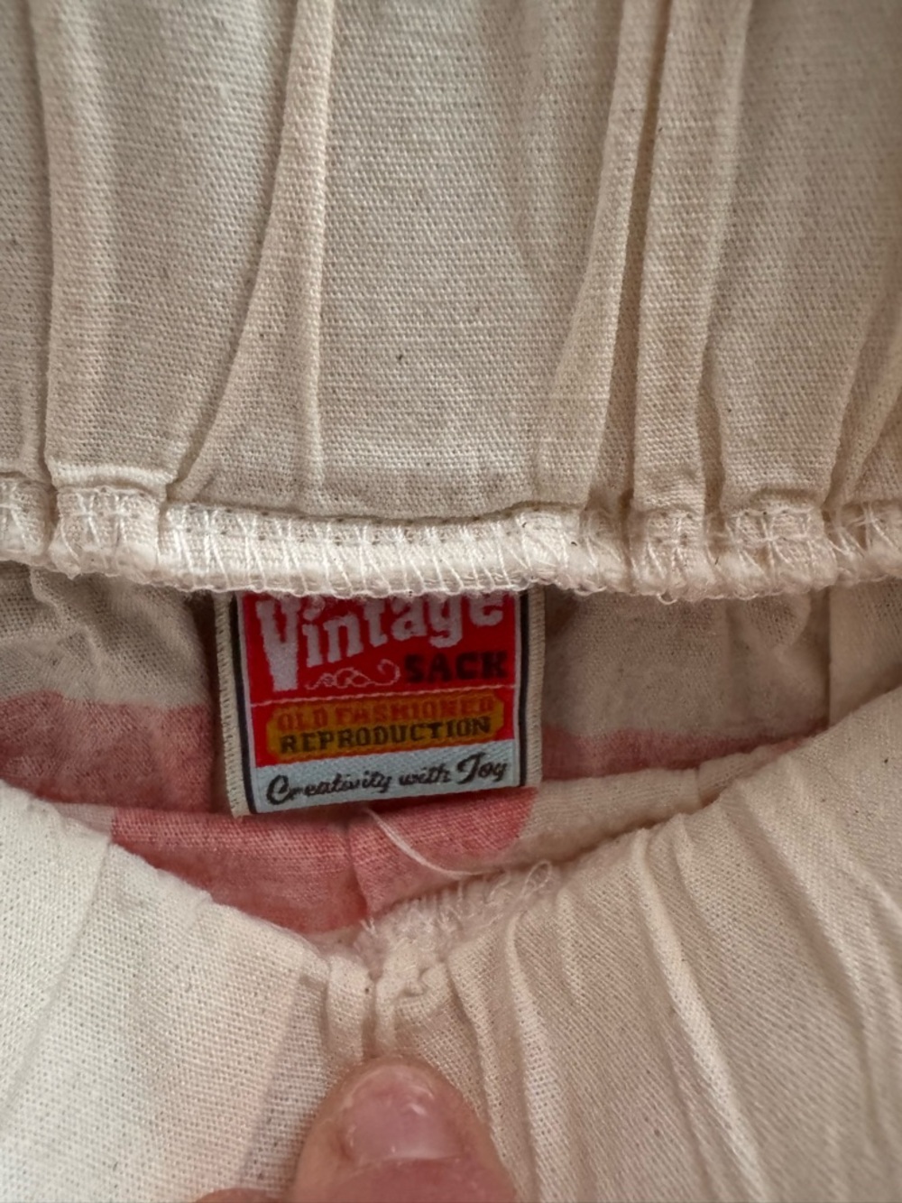 Vintage sack Cherry blossom draw string skirt NWOT - Picture 2 of 4